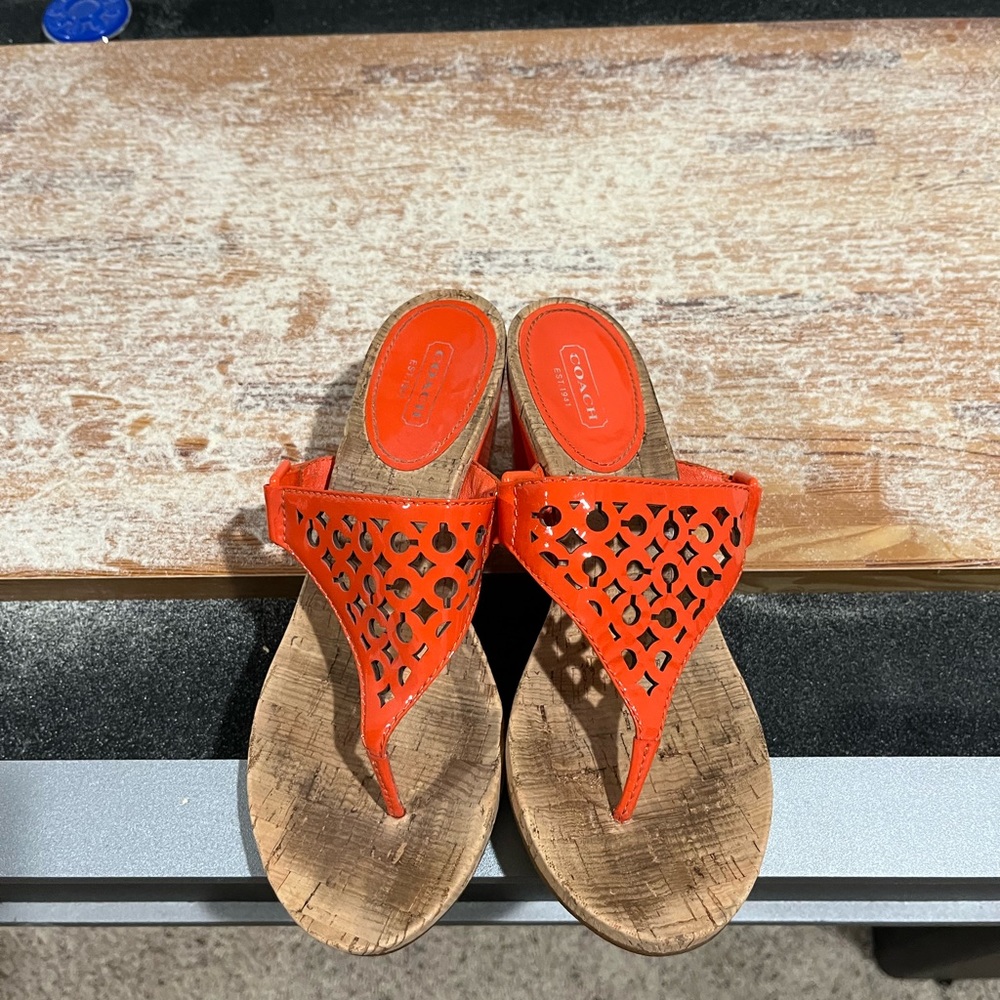 Coach wedge sandals